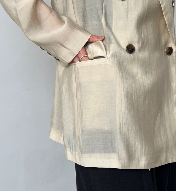  「【全骨格細見え/オフィスコーデにも◎】ライトテーラージャケット」|テーラードジャケット|