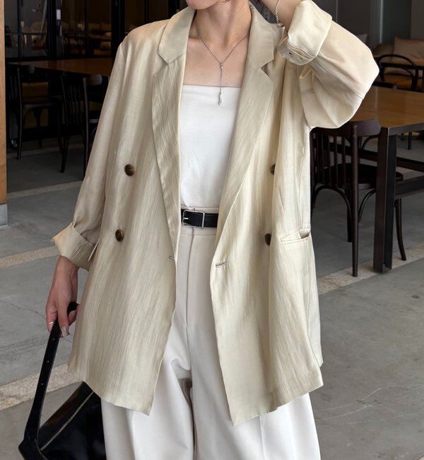  「【全骨格細見え/オフィスコーデにも◎】ライトテーラージャケット」|テーラードジャケット|