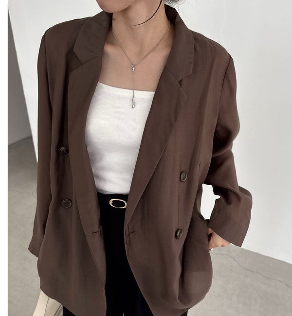  「【全骨格細見え/オフィスコーデにも◎】ライトテーラージャケット」|テーラードジャケット|