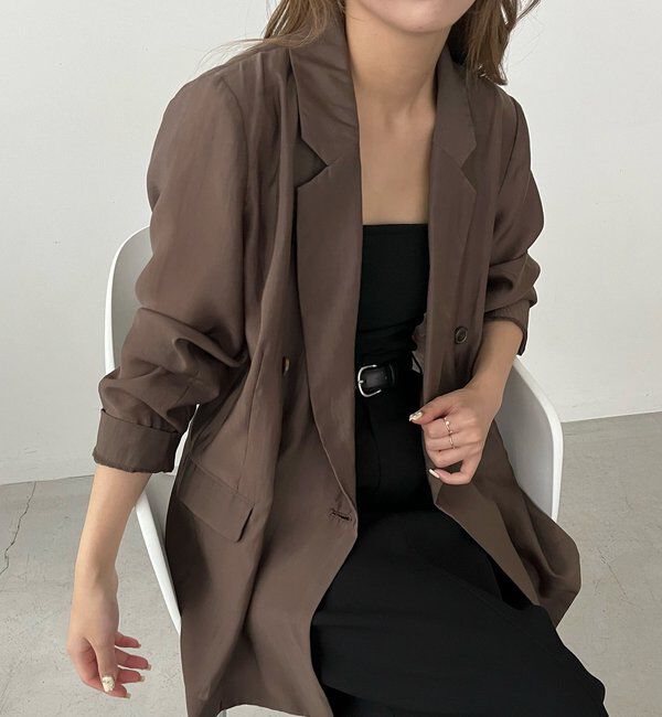  「【全骨格細見え/オフィスコーデにも◎】ライトテーラージャケット」|テーラードジャケット|