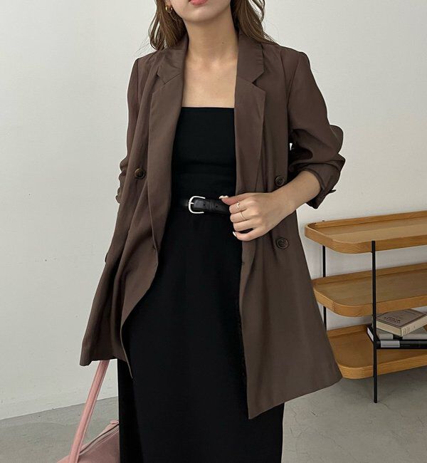  「【全骨格細見え/オフィスコーデにも◎】ライトテーラージャケット」|テーラードジャケット|