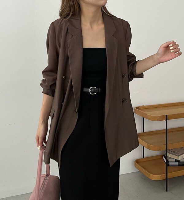  「【全骨格細見え/オフィスコーデにも◎】ライトテーラージャケット」|テーラードジャケット|