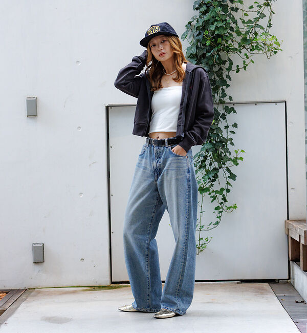 Rouge vif「【BEVERY HILLS P.C/ビバリーヒルズポロクラブ】クロップドフルジッ」|スウェット・ジャージ|