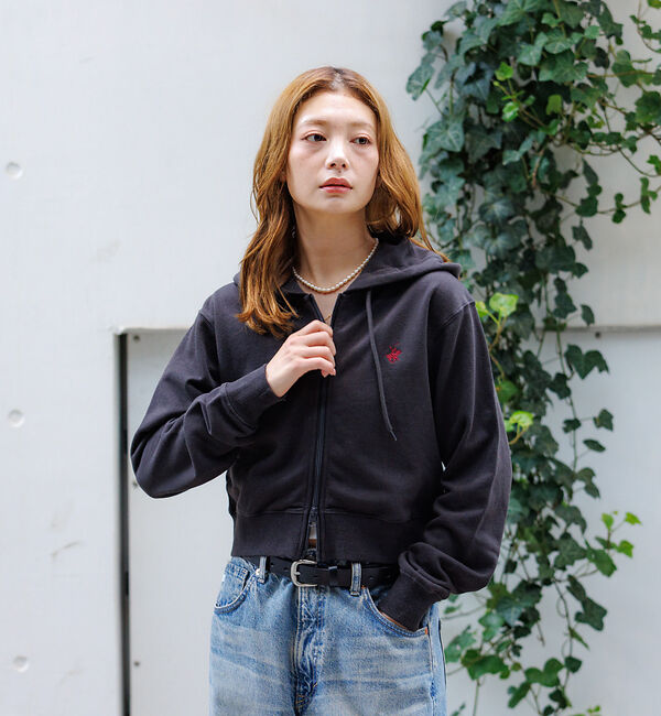 Rouge vif「【BEVERY HILLS P.C/ビバリーヒルズポロクラブ】クロップドフルジッ」|スウェット・ジャージ|