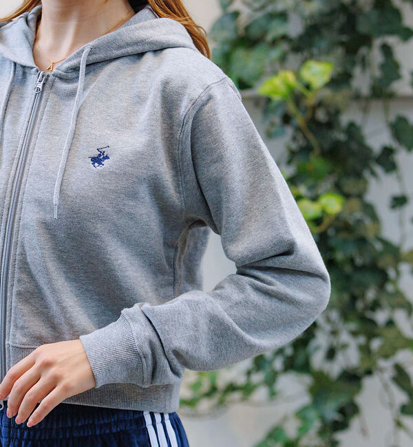 Rouge vif「【BEVERY HILLS P.C/ビバリーヒルズポロクラブ】クロップドフルジッ」|スウェット・ジャージ|