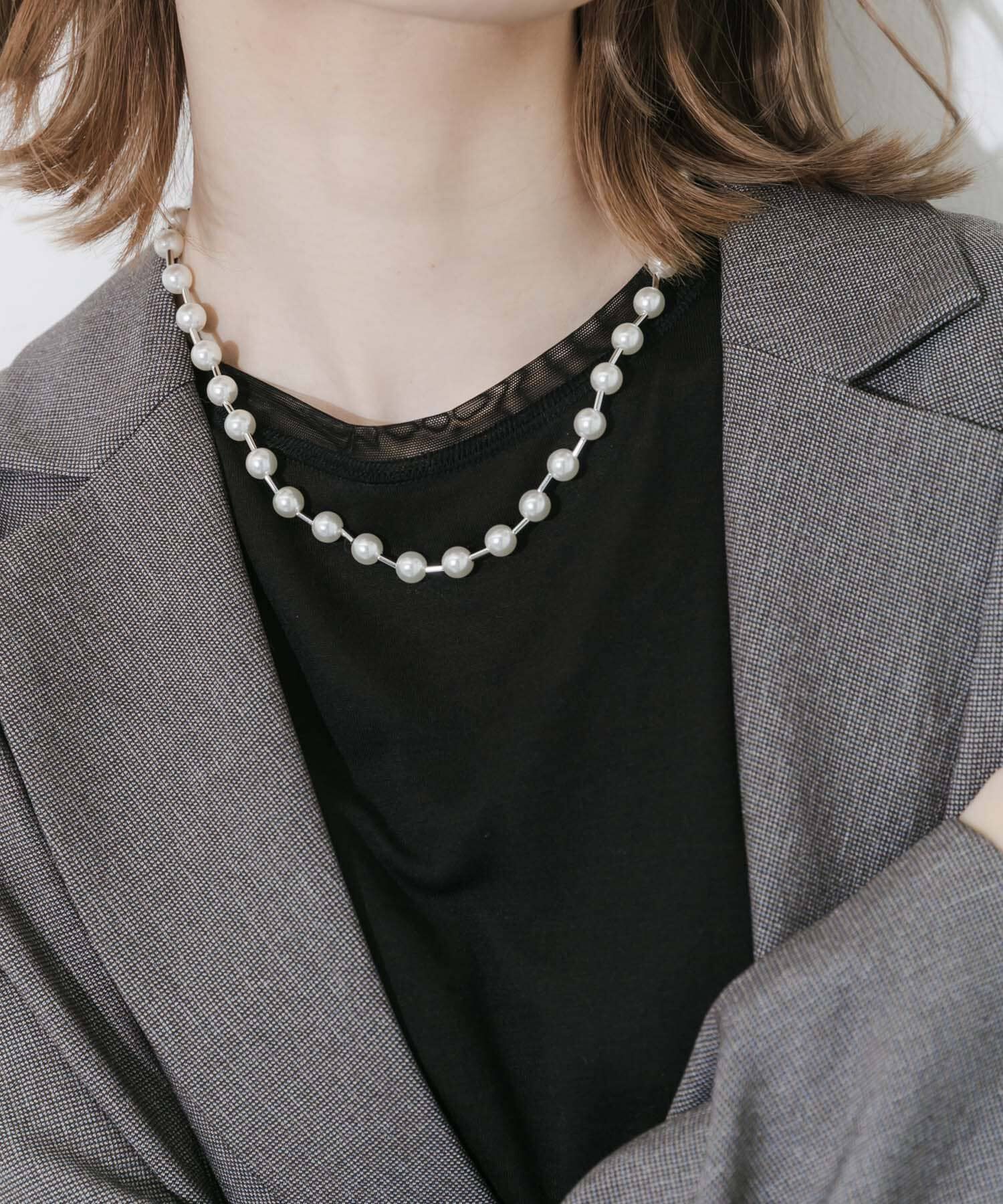 SMELLY「パールビーズネックレス」|ネックレス|シルバー系その他