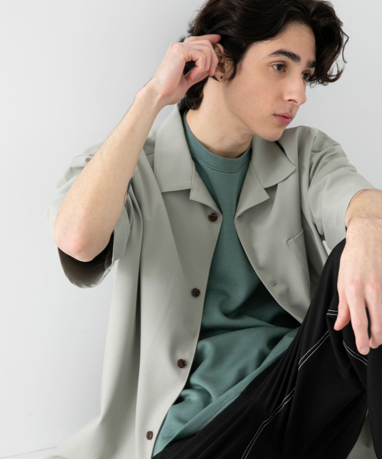 SENSE OF PLACE by URBAN RESEARCH「『ユニセックス』オープンカラールーズシャツ(5分袖)」|シャツ・ブラウス|