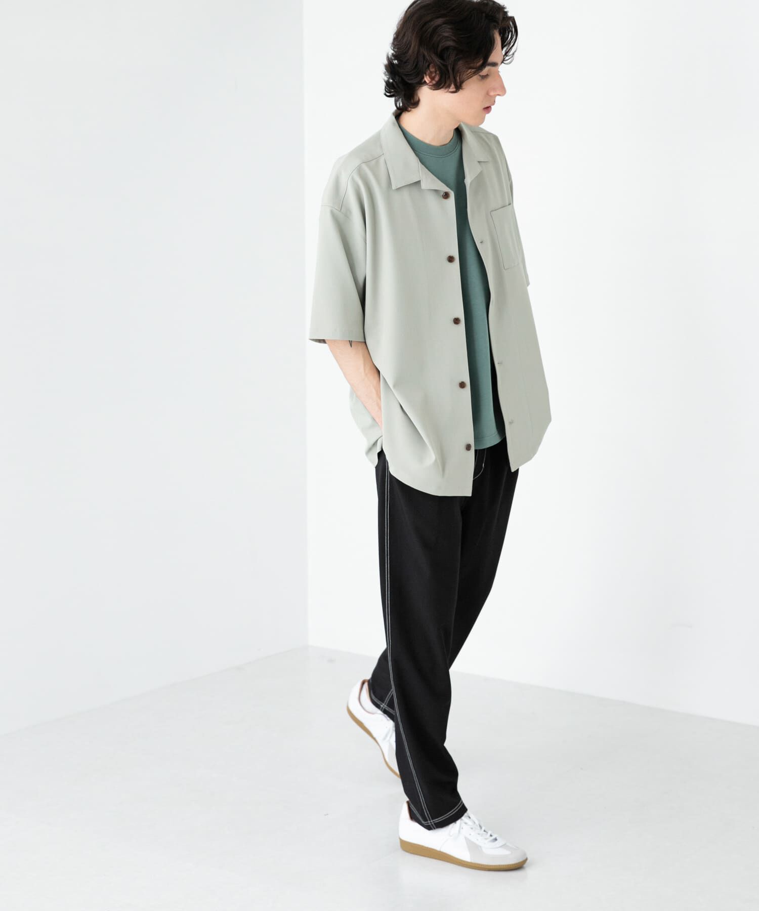 SENSE OF PLACE by URBAN RESEARCH「『ユニセックス』オープンカラールーズシャツ(5分袖)」|シャツ・ブラウス|