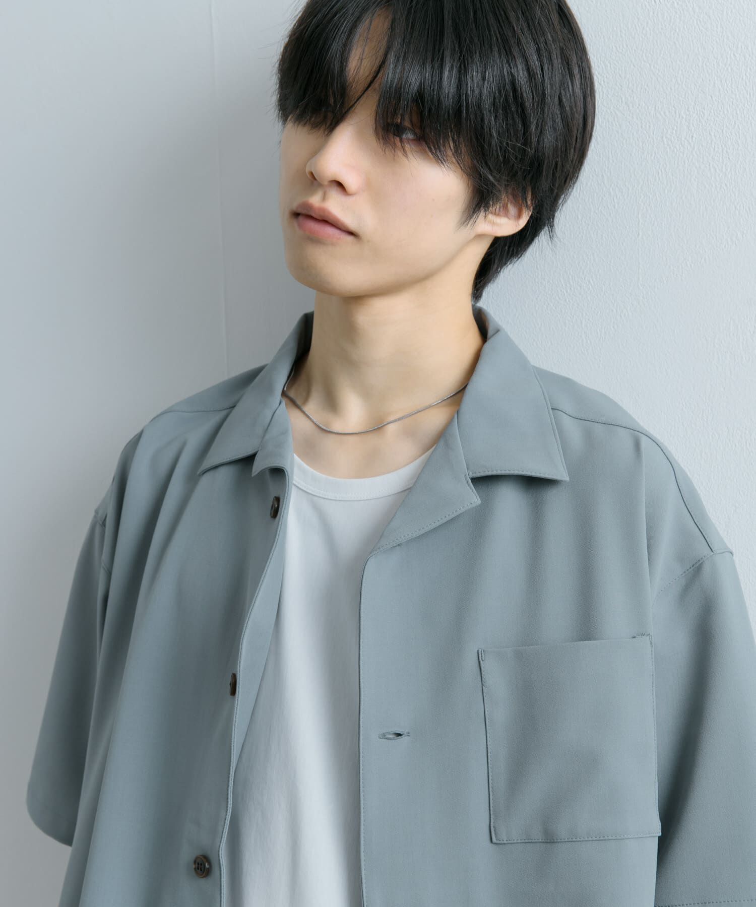 SENSE OF PLACE by URBAN RESEARCH「『ユニセックス』オープンカラールーズシャツ(5分袖)」|シャツ・ブラウス|ライトカーキ