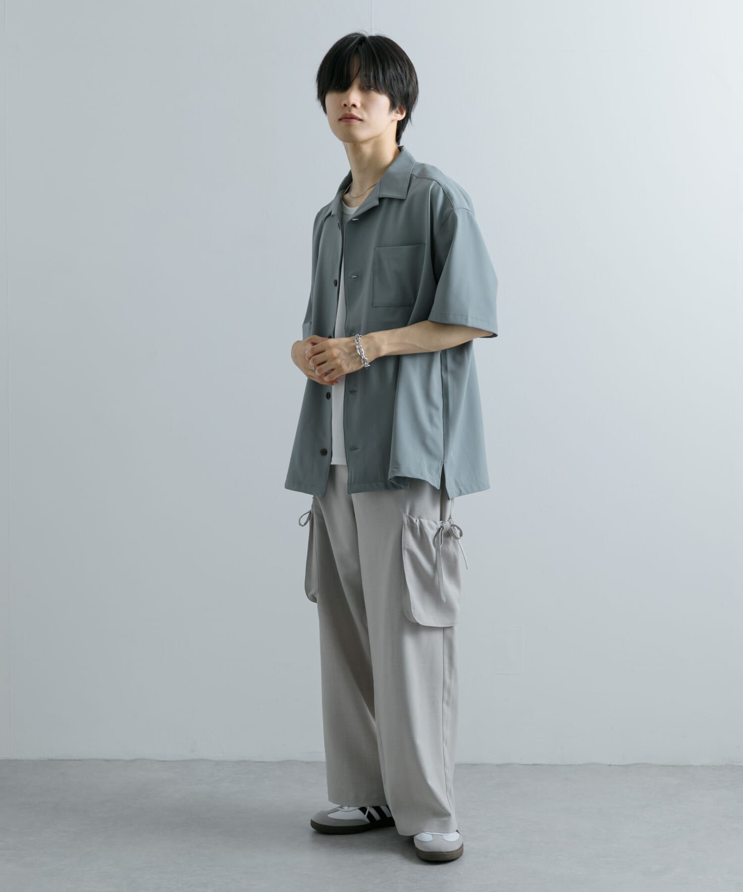 SENSE OF PLACE by URBAN RESEARCH「『ユニセックス』オープンカラールーズシャツ(5分袖)」|シャツ・ブラウス|