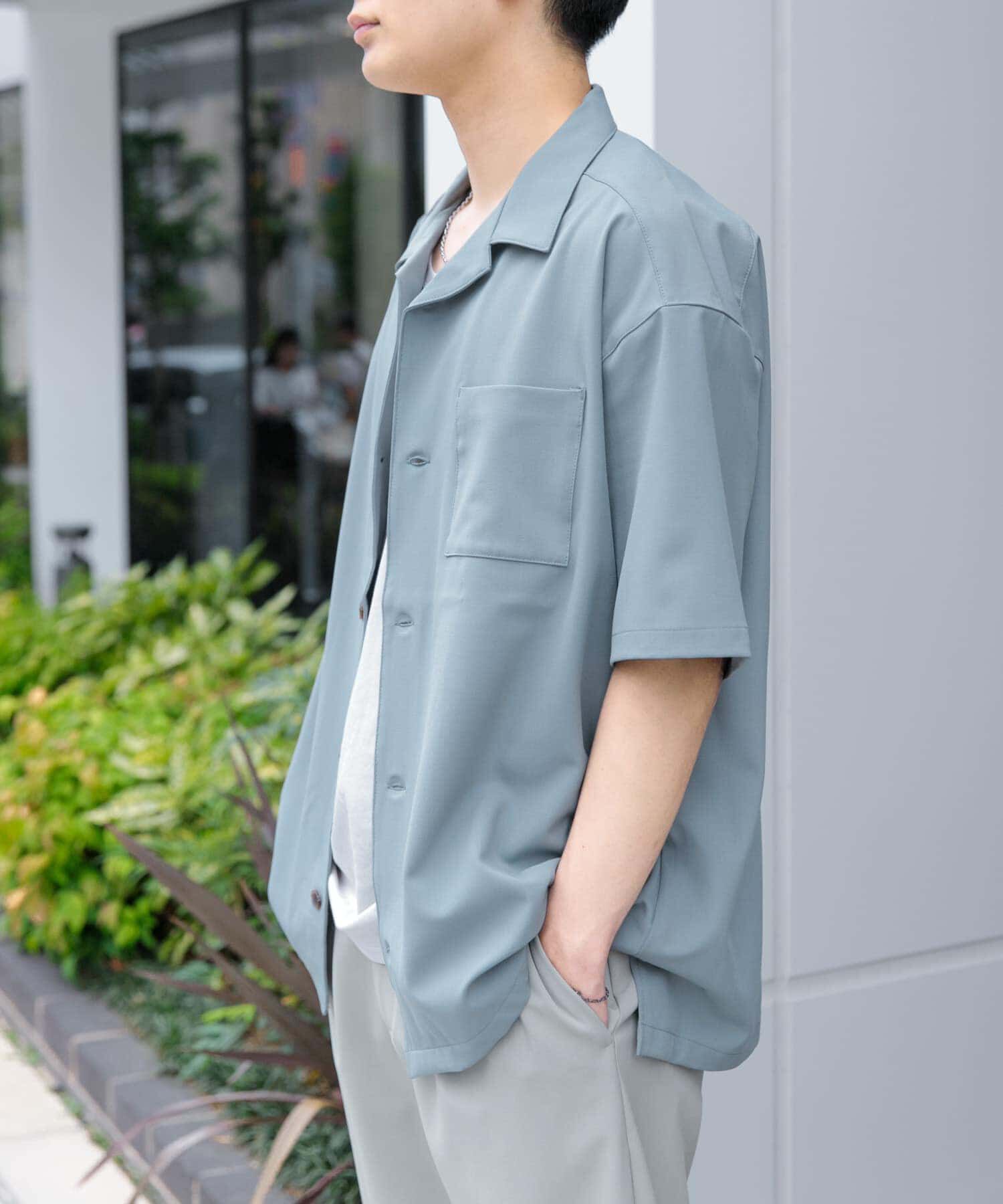 SENSE OF PLACE by URBAN RESEARCH「『ユニセックス』オープンカラールーズシャツ(5分袖)」|シャツ・ブラウス|