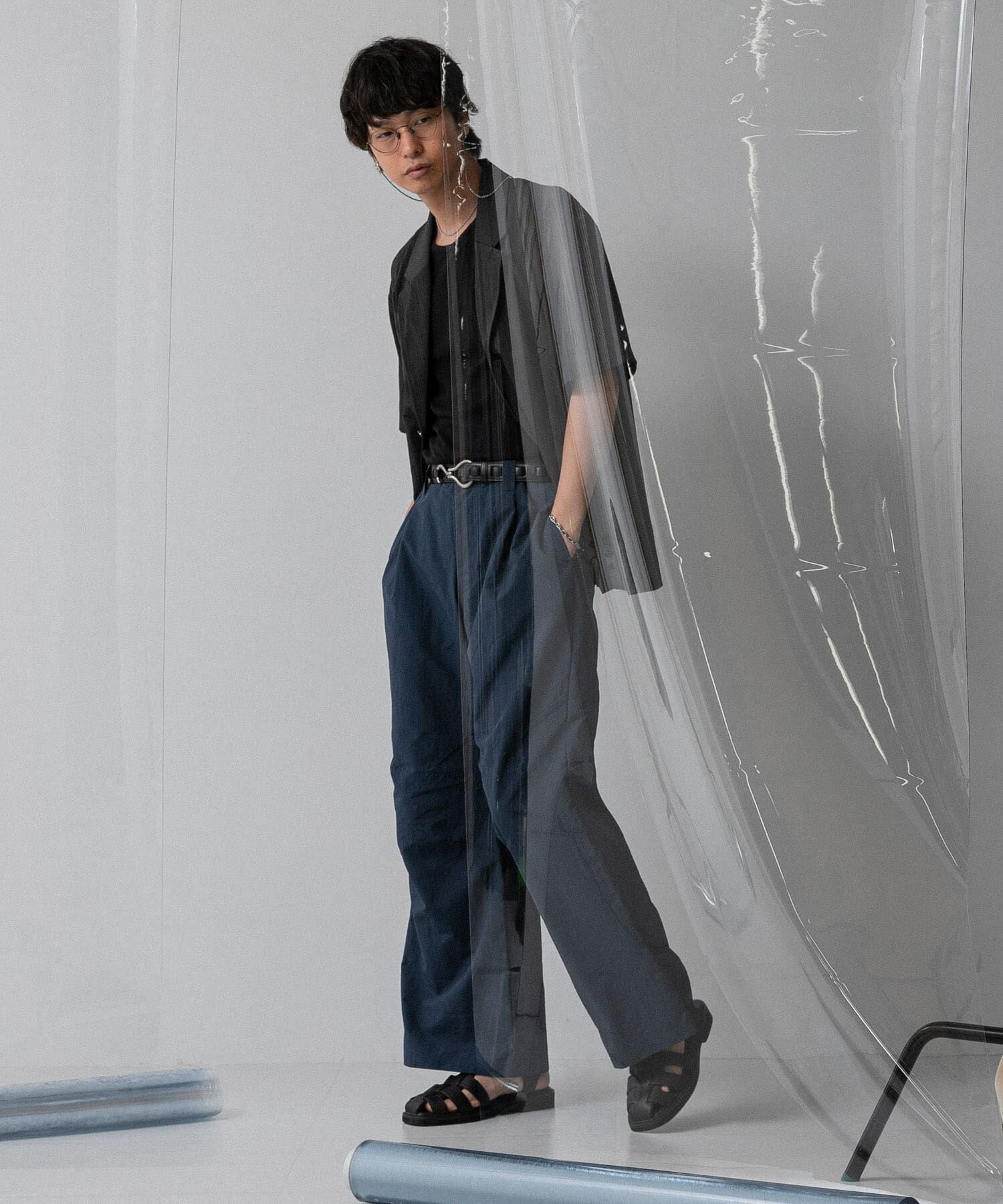 SENSE OF PLACE by URBAN RESEARCH「『わたべ&times;SOP』ナイロンフレアワイドパンツ」|その他|