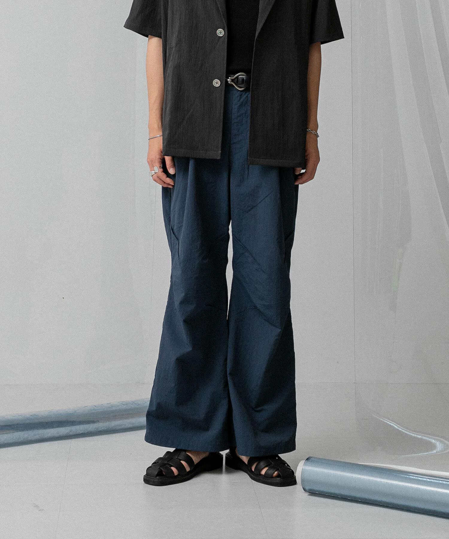 SENSE OF PLACE by URBAN RESEARCH「『わたべ&times;SOP』ナイロンフレアワイドパンツ」|その他|