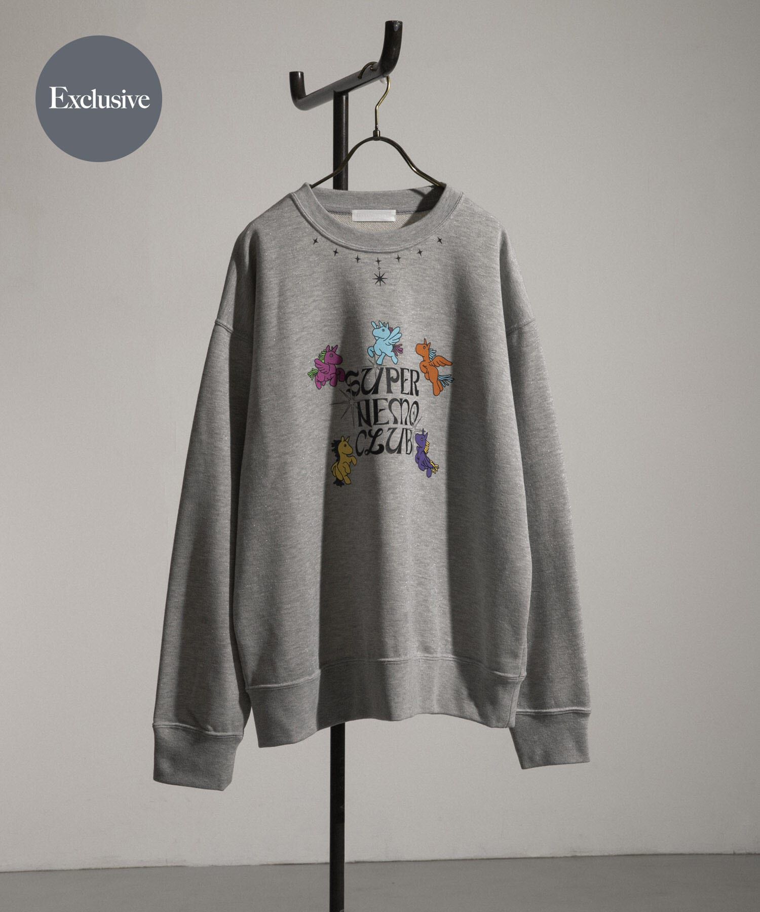 SENSE OF PLACE by URBAN RESEARCH「『別注』SHUHEI KOKI&times;SENSE OF PLACE　ラメスウェット」|スウェット・ジャージ|グレー