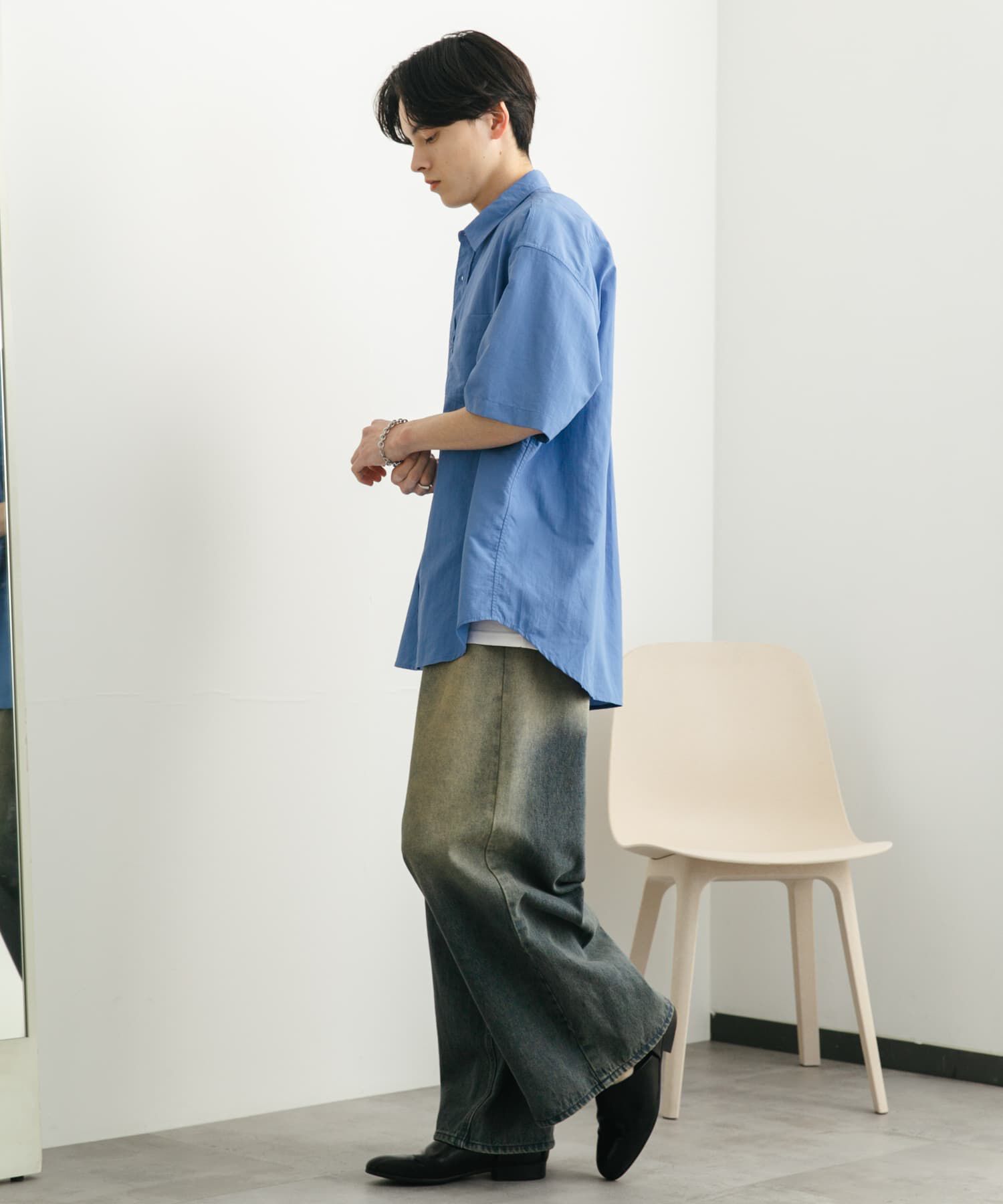 SENSE OF PLACE by URBAN RESEARCH「ナイロンレギュラーカラールーズショートスリーブシャツ」|シャツ・ブラウス|