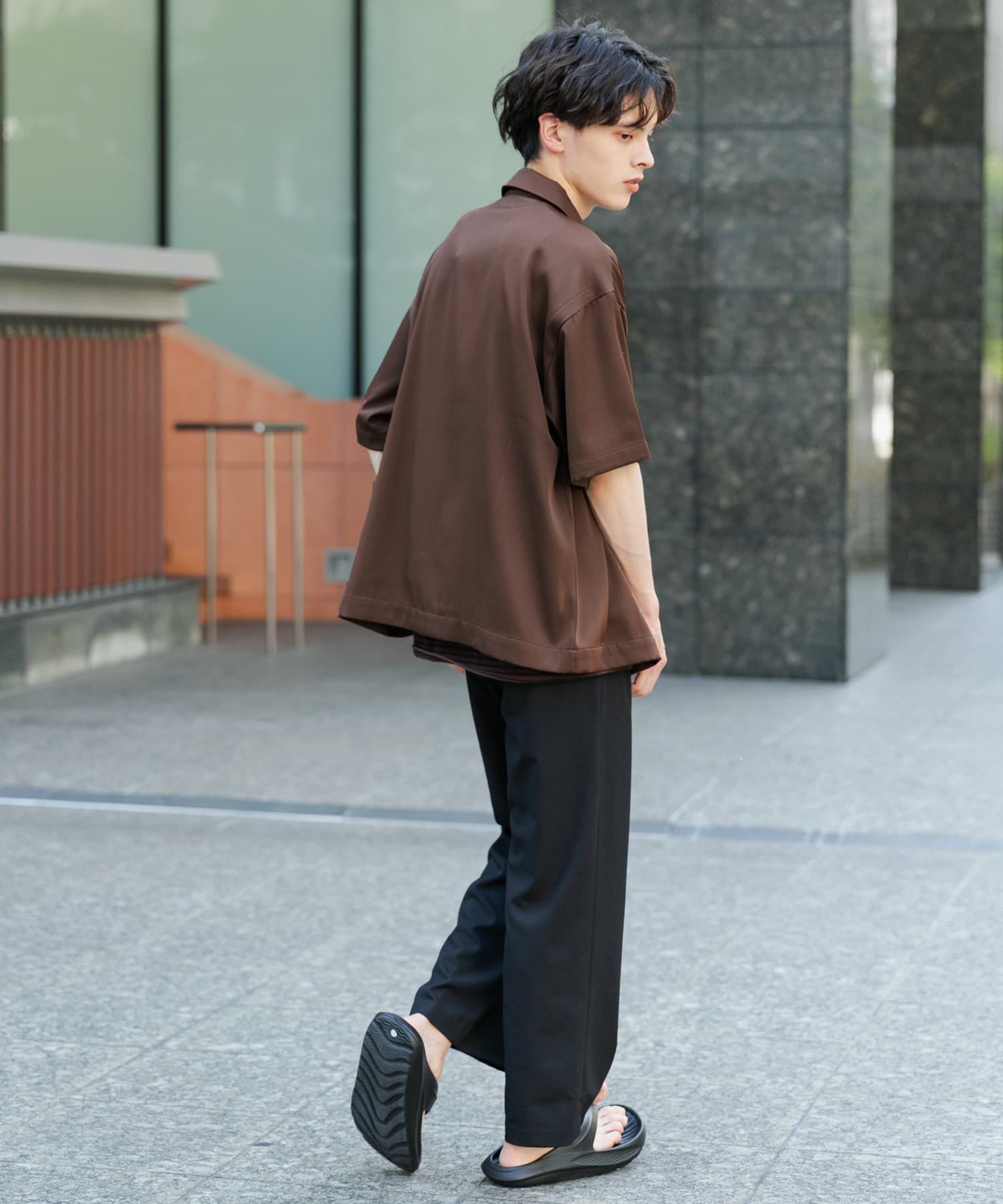 SENSE OF PLACE by URBAN RESEARCH「ZIPショートスリーブルーズシャツ」|シャツ・ブラウス|