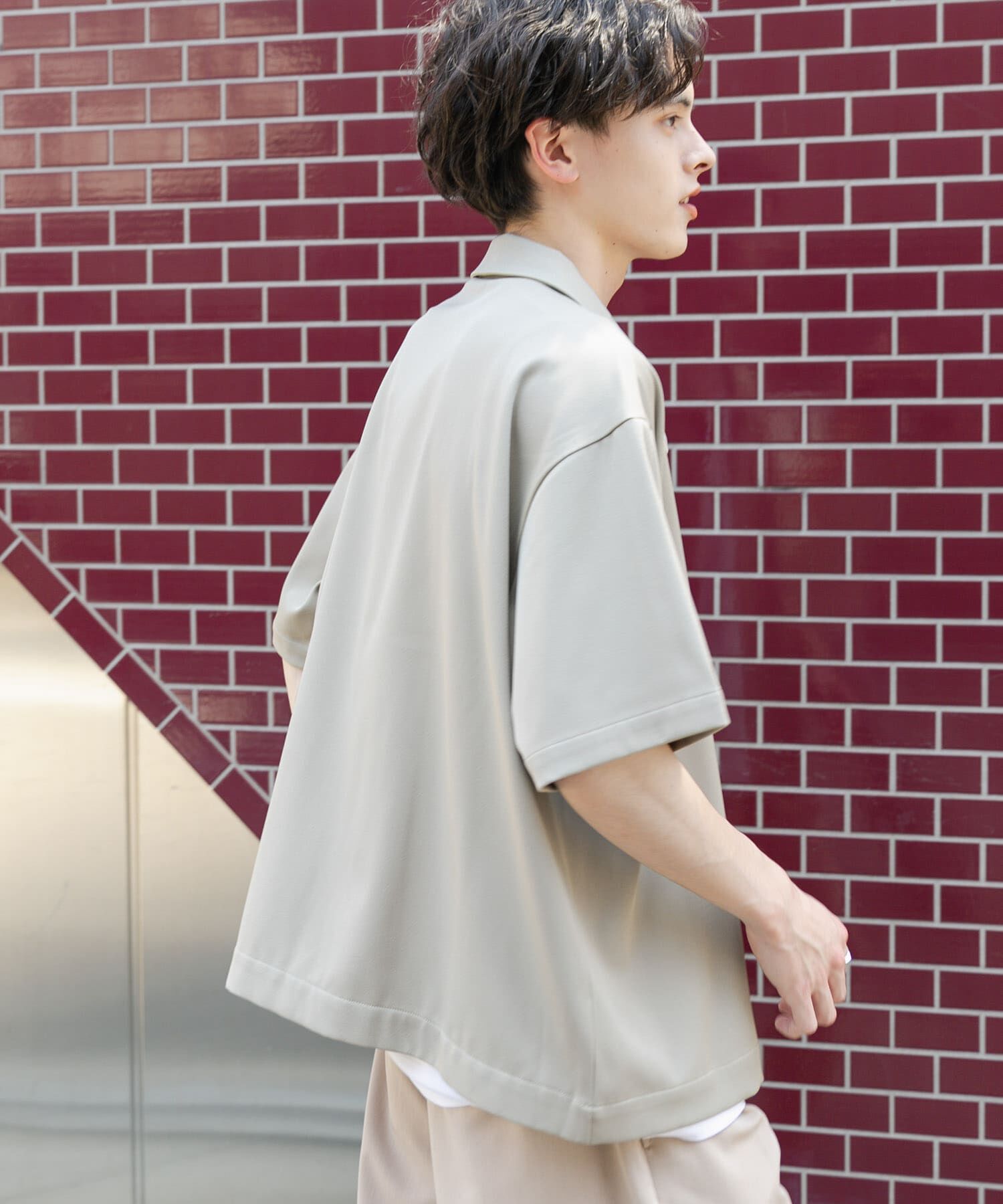 SENSE OF PLACE by URBAN RESEARCH「ZIPショートスリーブルーズシャツ」|シャツ・ブラウス|