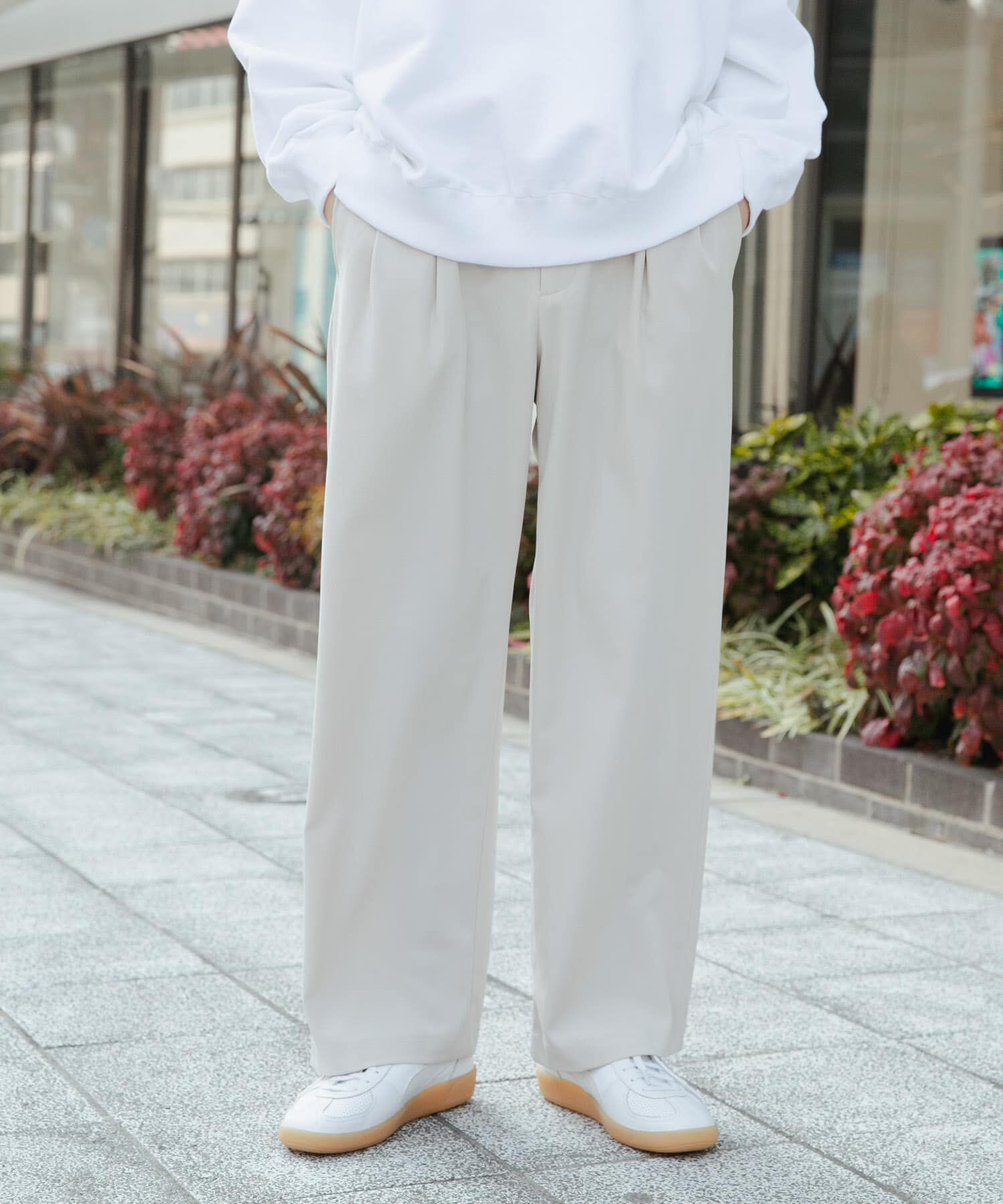 SENSE OF PLACE by URBAN RESEARCH「ダブルタックワイドパンツ」|その他|ライトベージュ