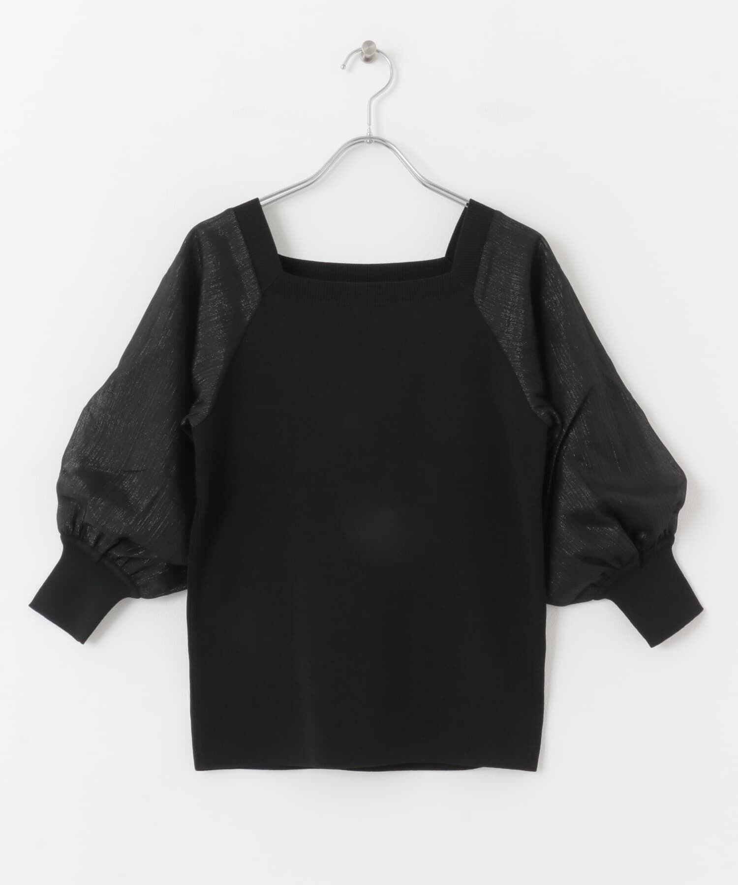 SENSE OF PLACE by URBAN RESEARCH「シアーボリュームスリーブセーター(5分袖)」|ニット・セーター|