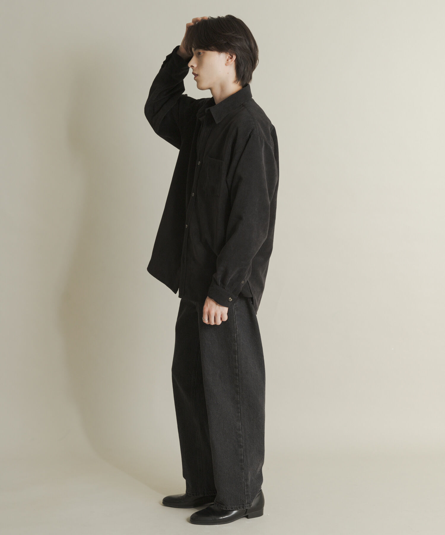 SENSE OF PLACE by URBAN RESEARCH「『ユニセックス』ウォッシュドコーデュロイロングスリーブシャツ」|シャツ・ブラウス|