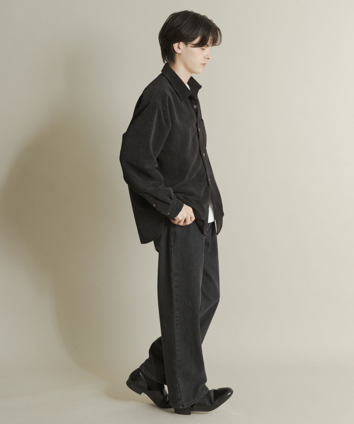 SENSE OF PLACE by URBAN RESEARCH「『ユニセックス』ウォッシュドコーデュロイロングスリーブシャツ」|シャツ・ブラウス|