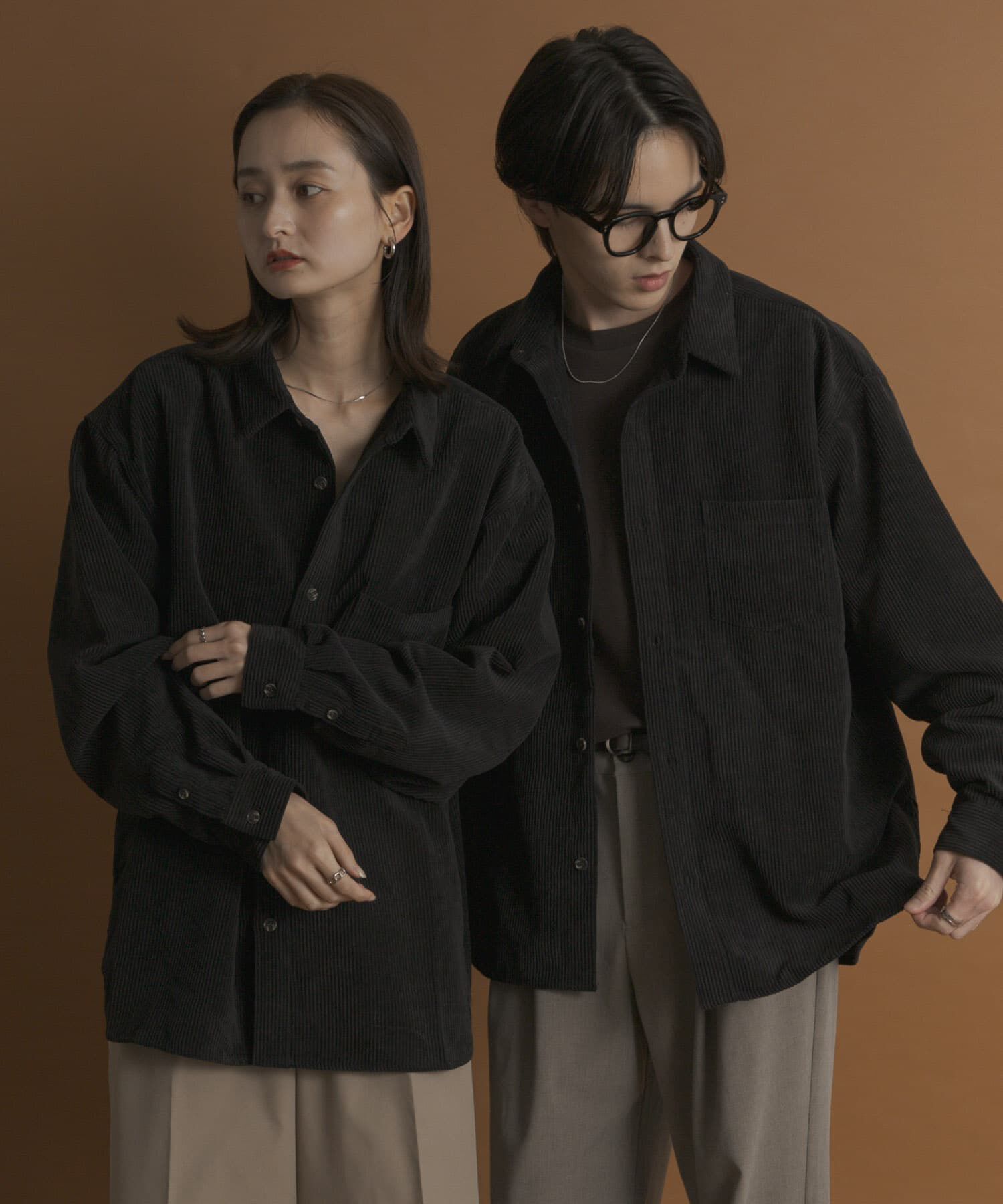 SENSE OF PLACE by URBAN RESEARCH「『ユニセックス』ウォッシュドコーデュロイロングスリーブシャツ」|シャツ・ブラウス|