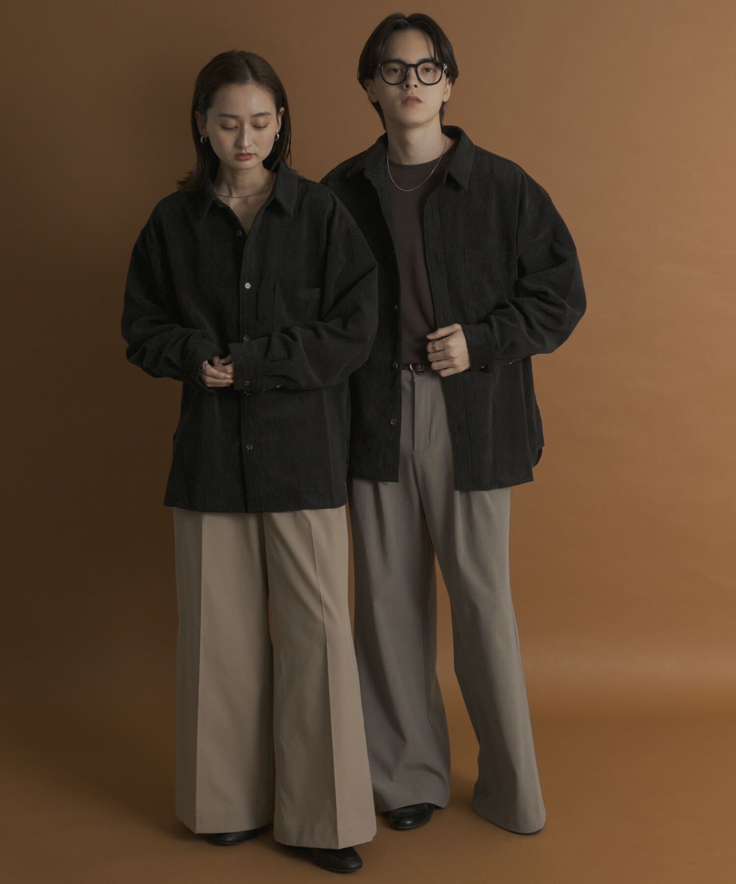 SENSE OF PLACE by URBAN RESEARCH「『ユニセックス』ウォッシュドコーデュロイロングスリーブシャツ」|シャツ・ブラウス|