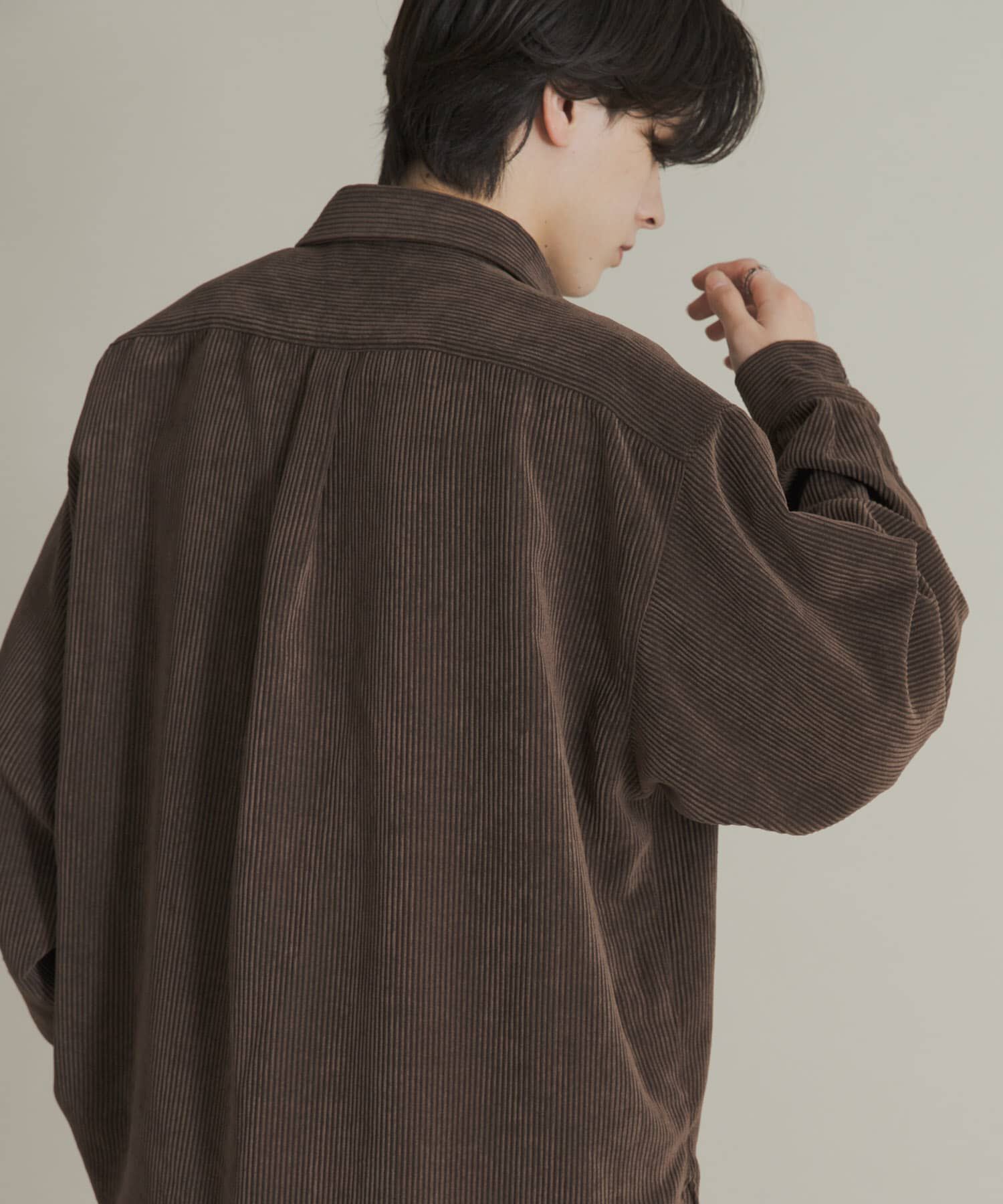 SENSE OF PLACE by URBAN RESEARCH「『ユニセックス』ウォッシュドコーデュロイロングスリーブシャツ」|シャツ・ブラウス|