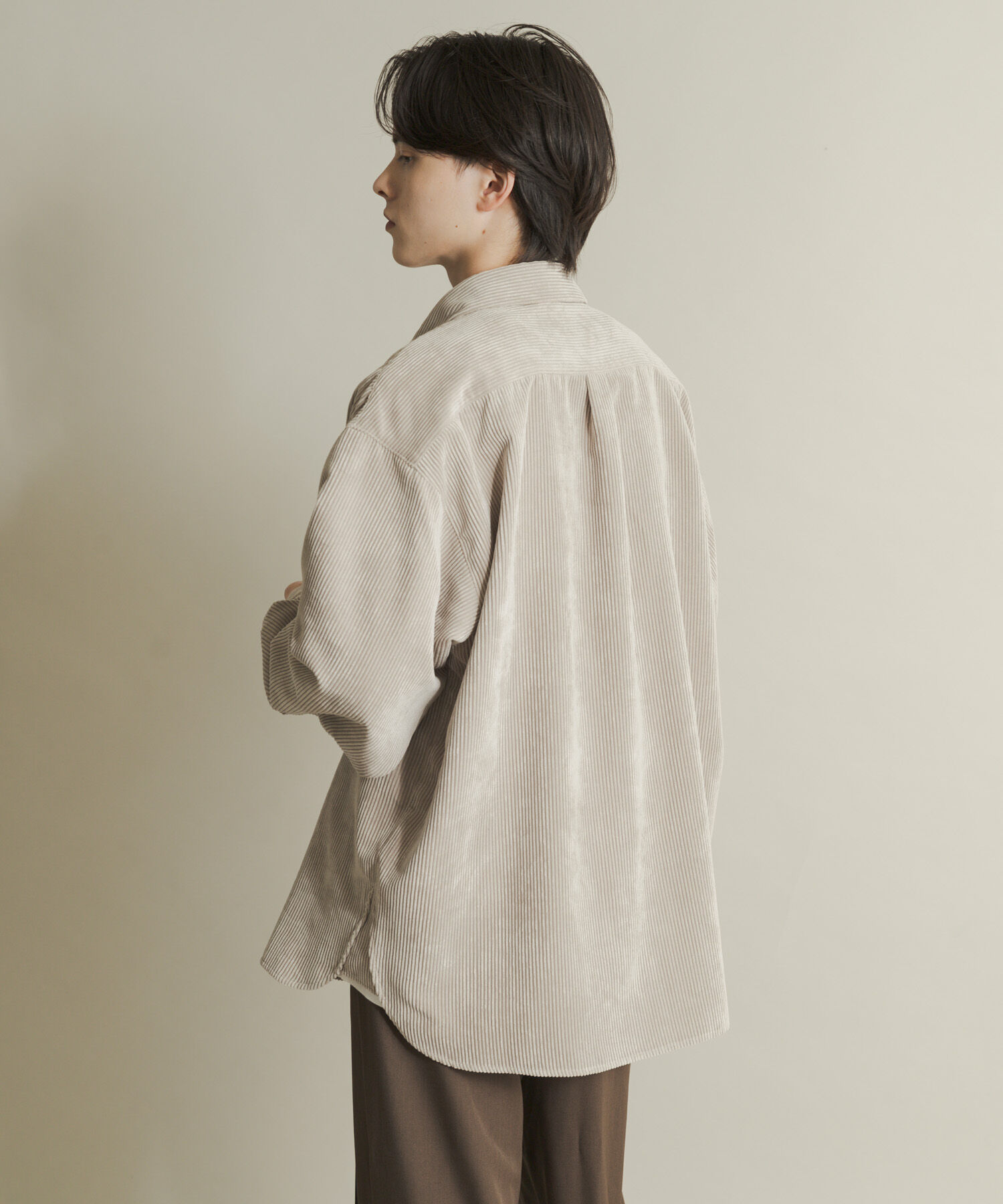 SENSE OF PLACE by URBAN RESEARCH「『ユニセックス』ウォッシュドコーデュロイロングスリーブシャツ」|シャツ・ブラウス|