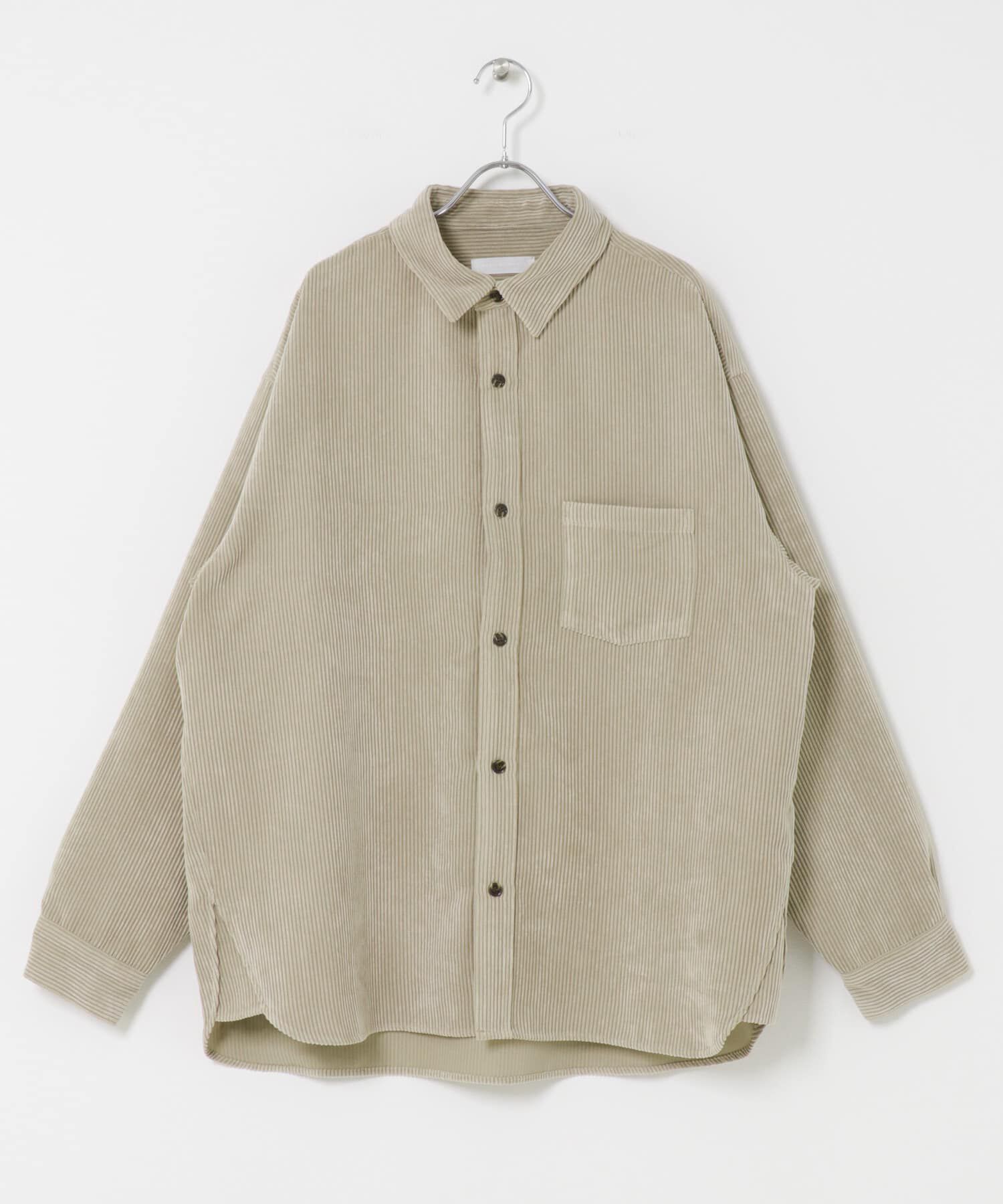 SENSE OF PLACE by URBAN RESEARCH「『ユニセックス』ウォッシュドコーデュロイロングスリーブシャツ」|シャツ・ブラウス|