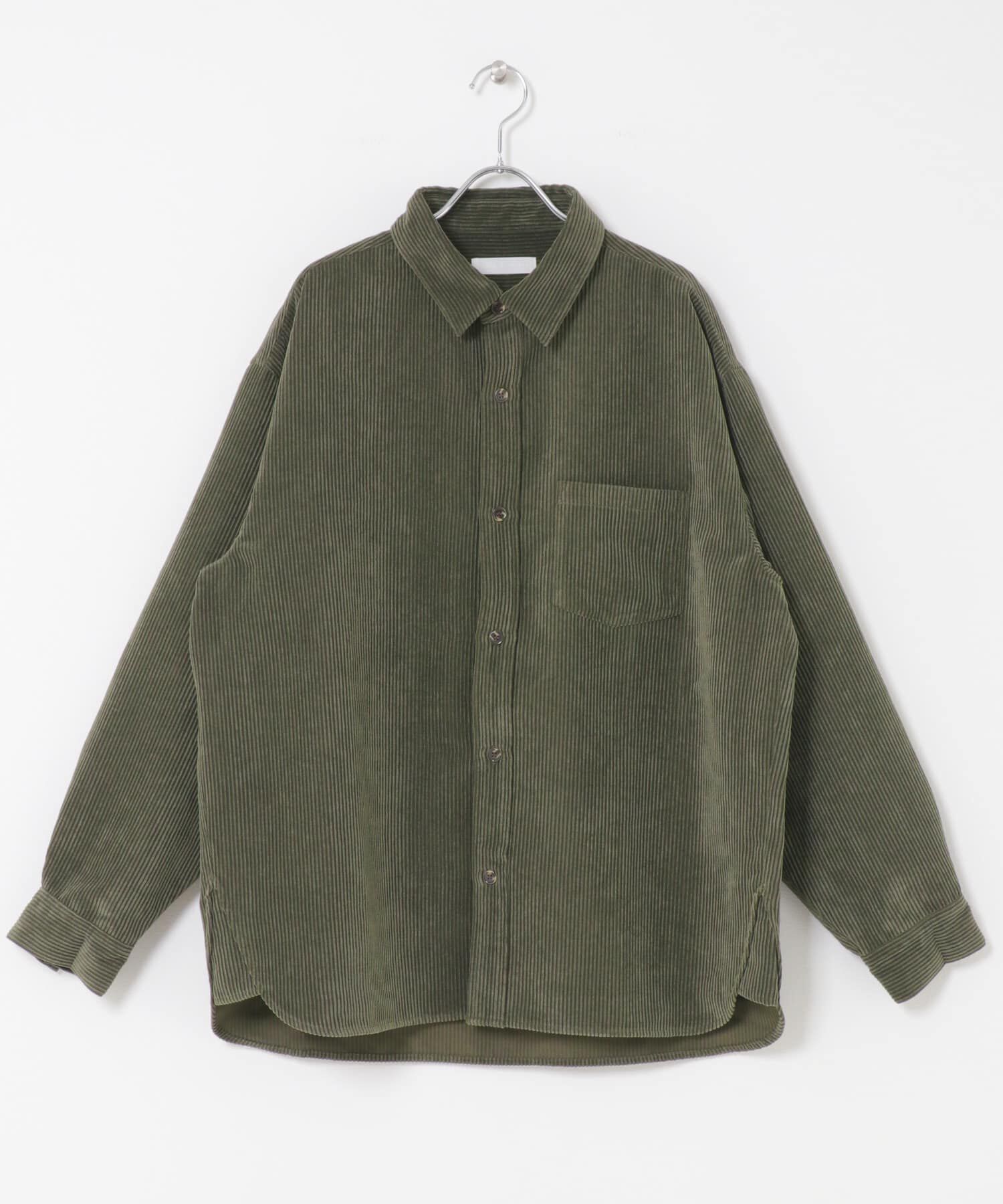 SENSE OF PLACE by URBAN RESEARCH「『ユニセックス』ウォッシュドコーデュロイロングスリーブシャツ」|シャツ・ブラウス|