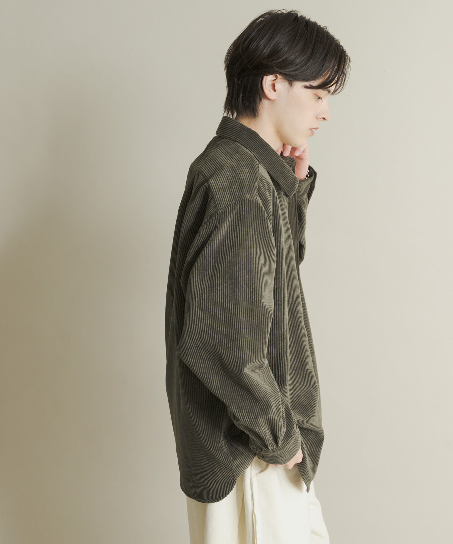 SENSE OF PLACE by URBAN RESEARCH「『ユニセックス』ウォッシュドコーデュロイロングスリーブシャツ」|シャツ・ブラウス|