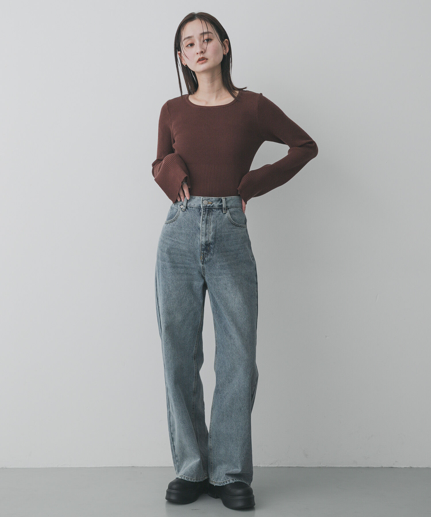 SENSE OF PLACE by URBAN RESEARCH「『WEB限定』2WAYストレッチラウンドネックセーター」|ニット・セーター|