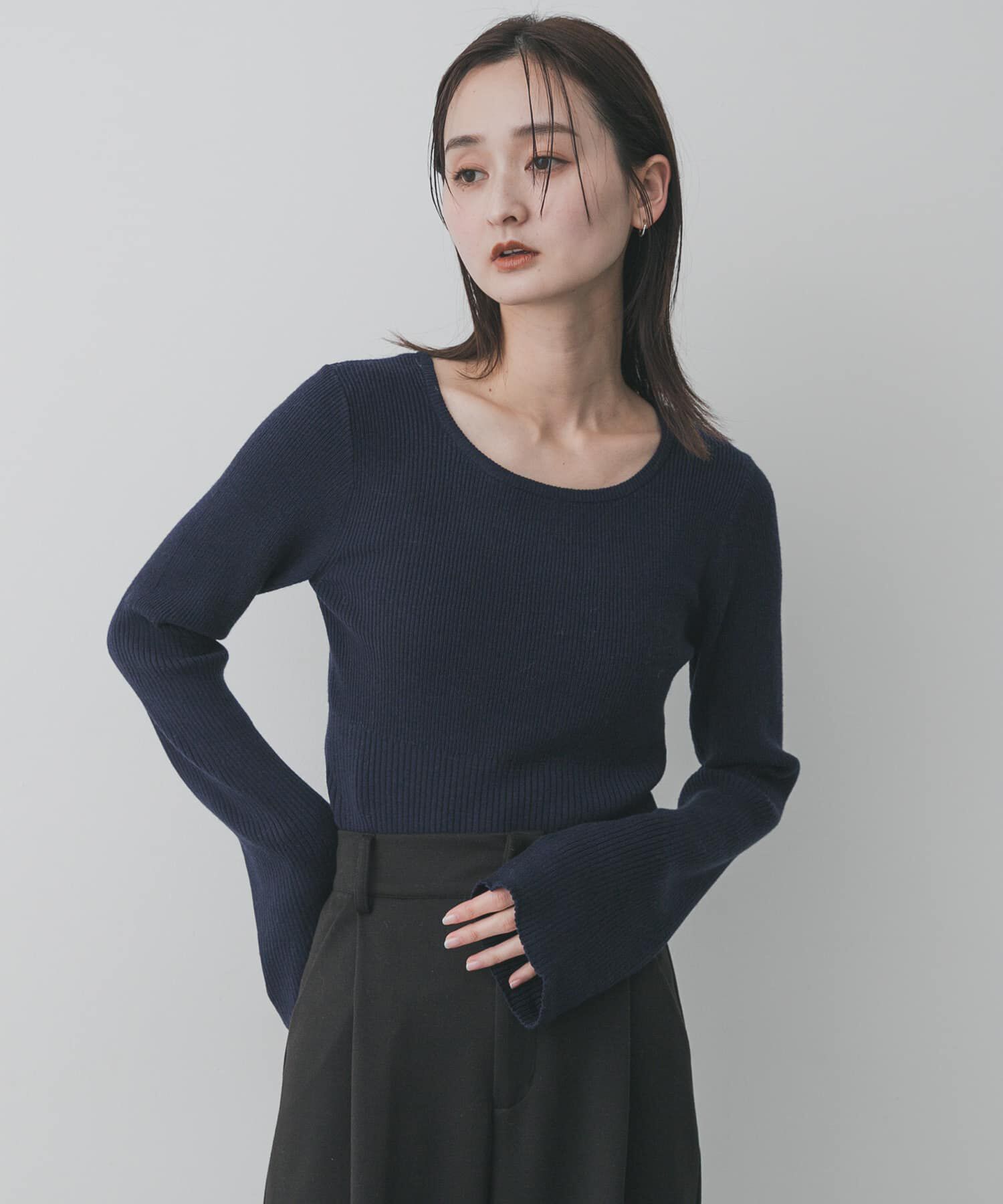 SENSE OF PLACE by URBAN RESEARCH「『WEB限定』2WAYストレッチラウンドネックセーター」|ニット・セーター|