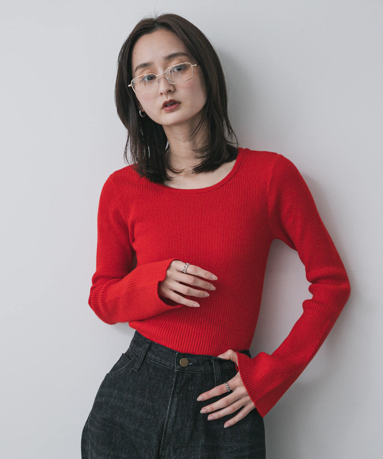 SENSE OF PLACE by URBAN RESEARCH「『WEB限定』2WAYストレッチラウンドネックセーター」|ニット・セーター|