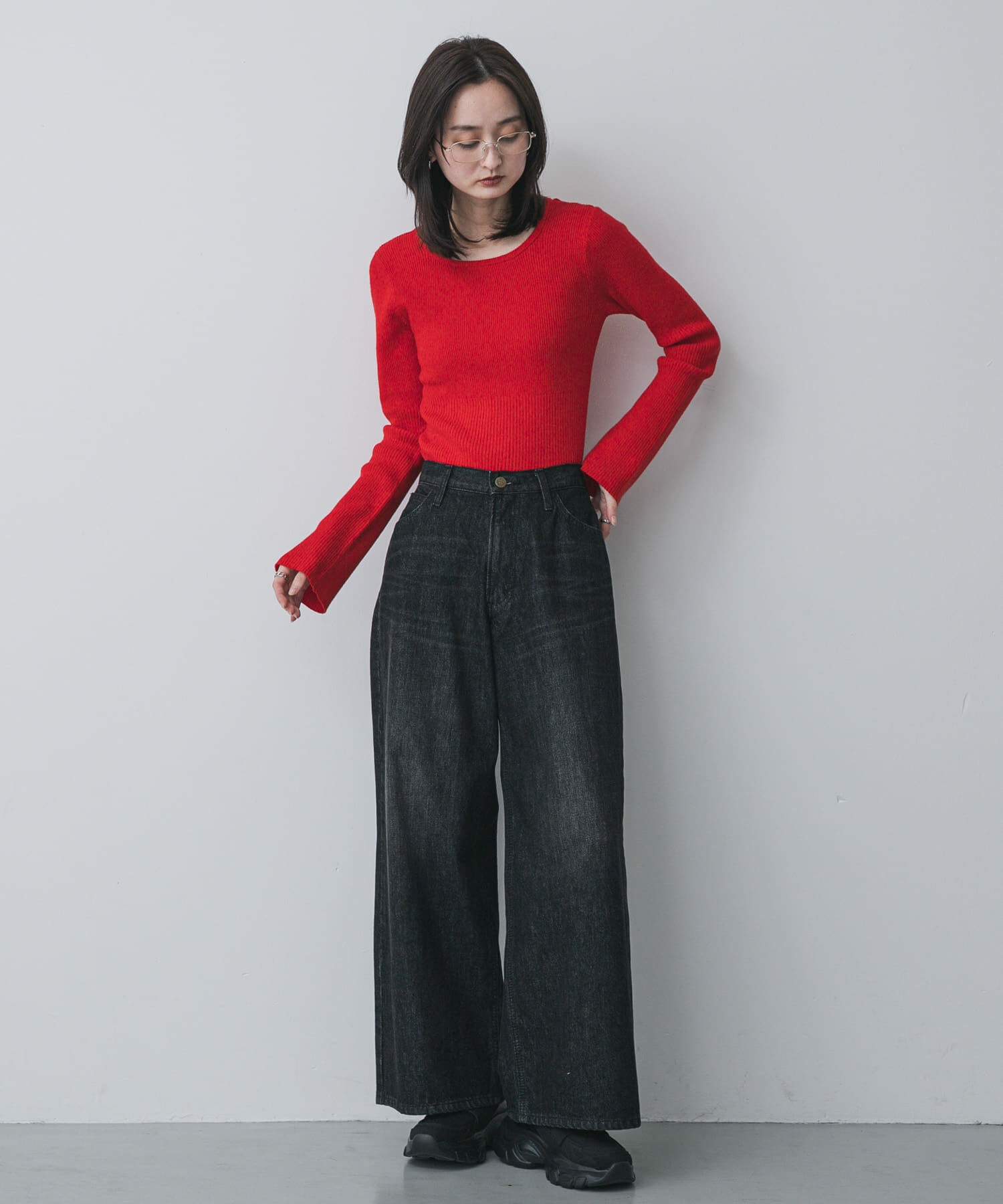 SENSE OF PLACE by URBAN RESEARCH「『WEB限定』2WAYストレッチラウンドネックセーター」|ニット・セーター|