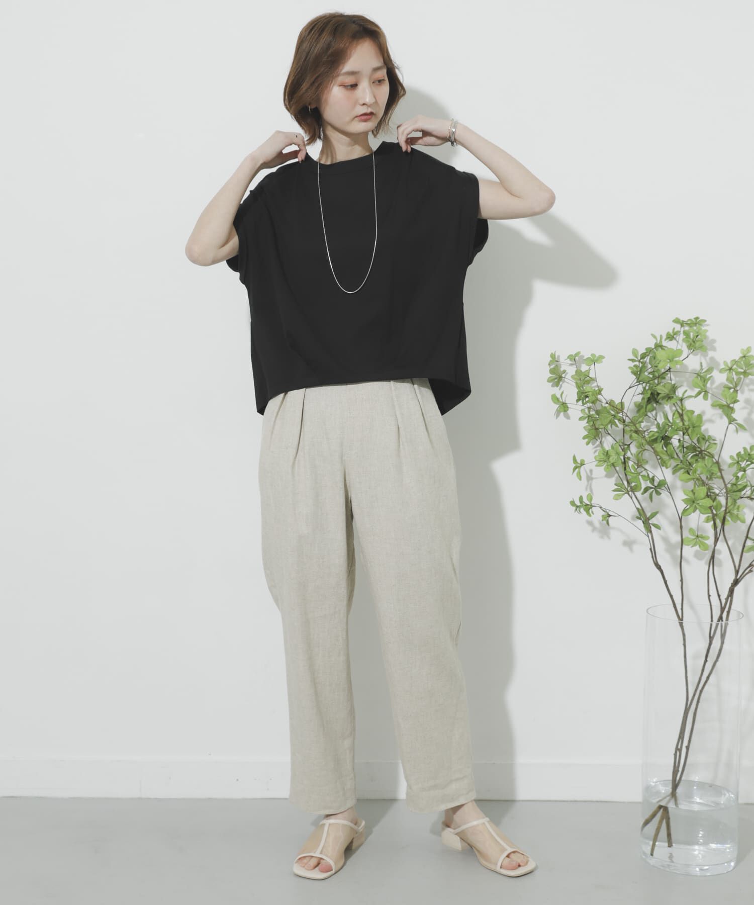 SENSE OF PLACE by URBAN RESEARCH「リネンヘリンボーンパイピングパンツ」|その他|