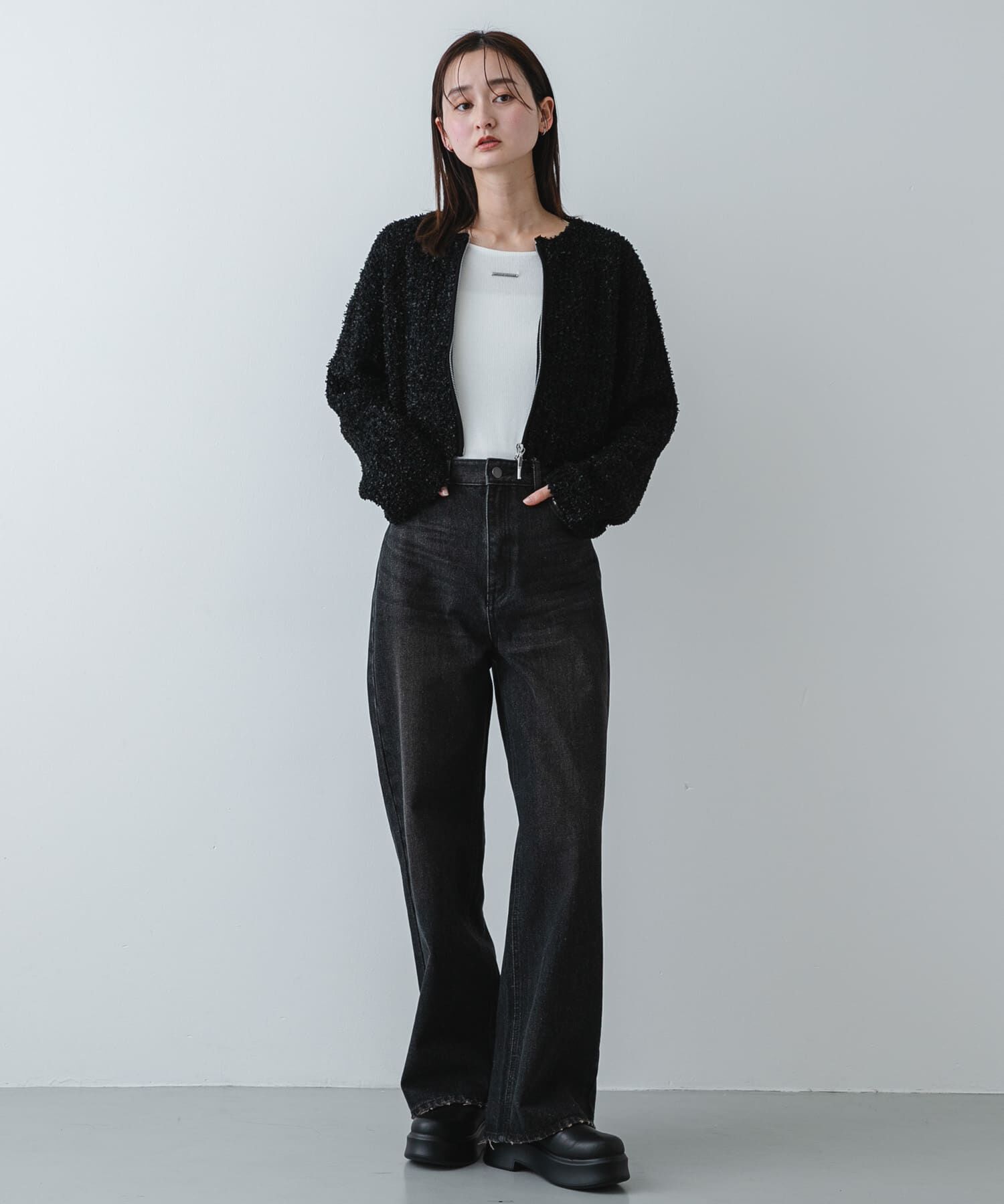 SENSE OF PLACE by URBAN RESEARCH「『洗濯可』コードテープヤーンカーディガン」|カーディガン|