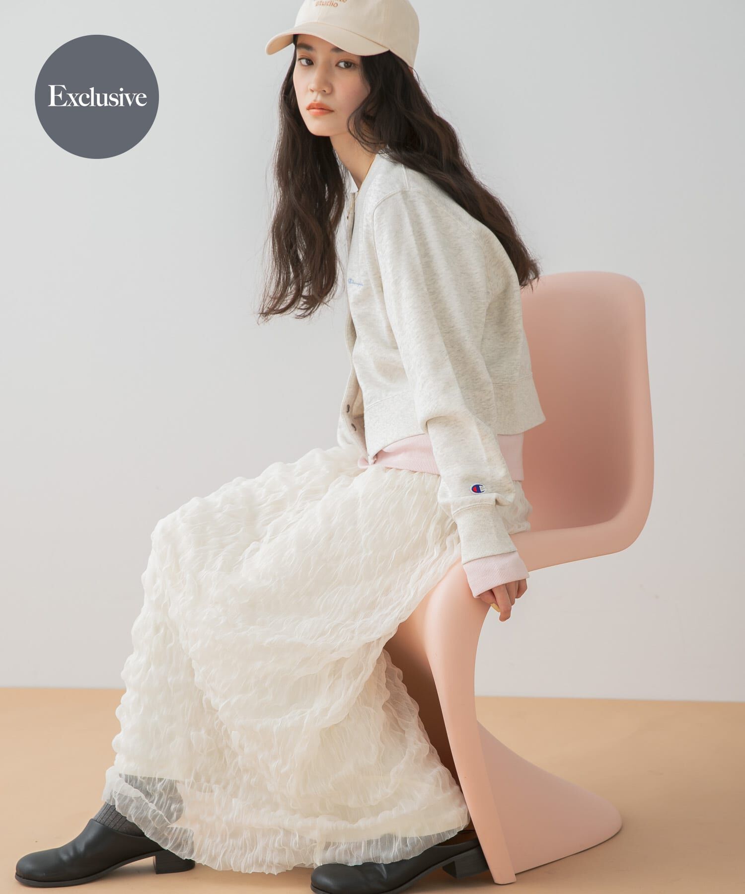 SENSE OF PLACE by URBAN RESEARCH「『別注』CHAMPION&times;SENSE OF PLACE　スウェットカーディガン」|カーディガン|オートミール