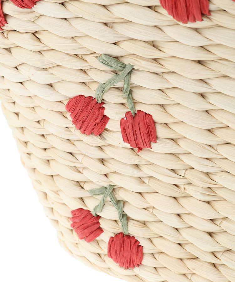 Maison de FLEUR「チェリーメイズフリルハンドルカゴバッグ」|ハンドバッグ|