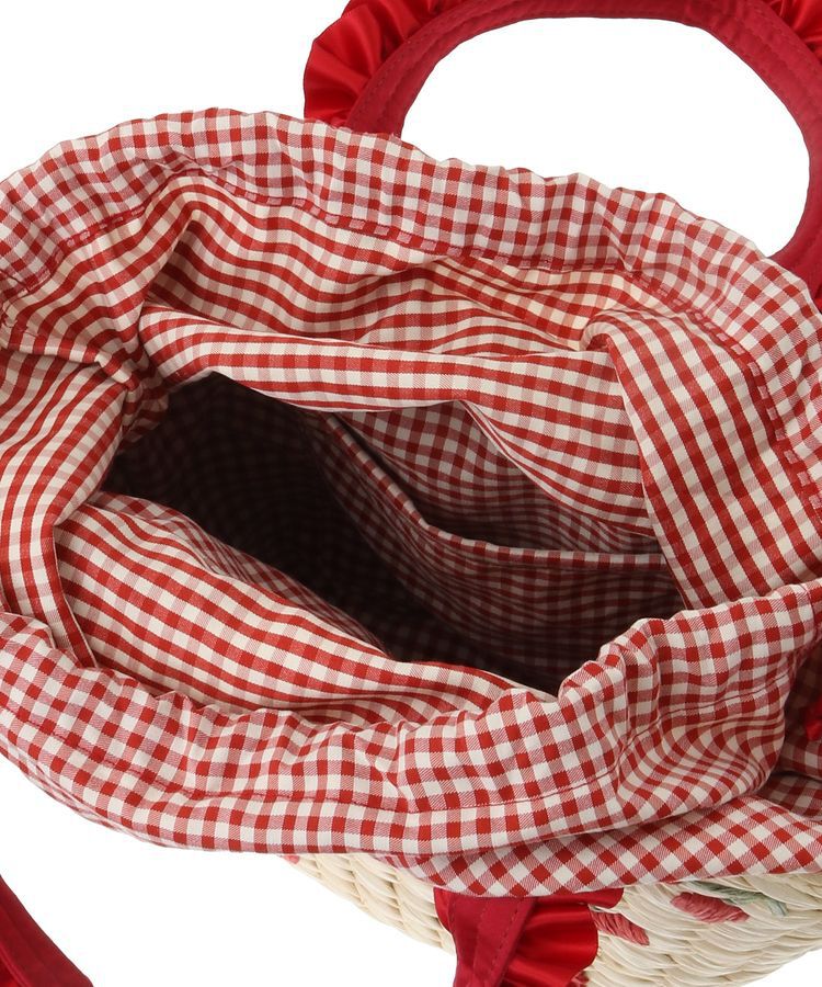 Maison de FLEUR「チェリーメイズフリルハンドルカゴバッグ」|ハンドバッグ|