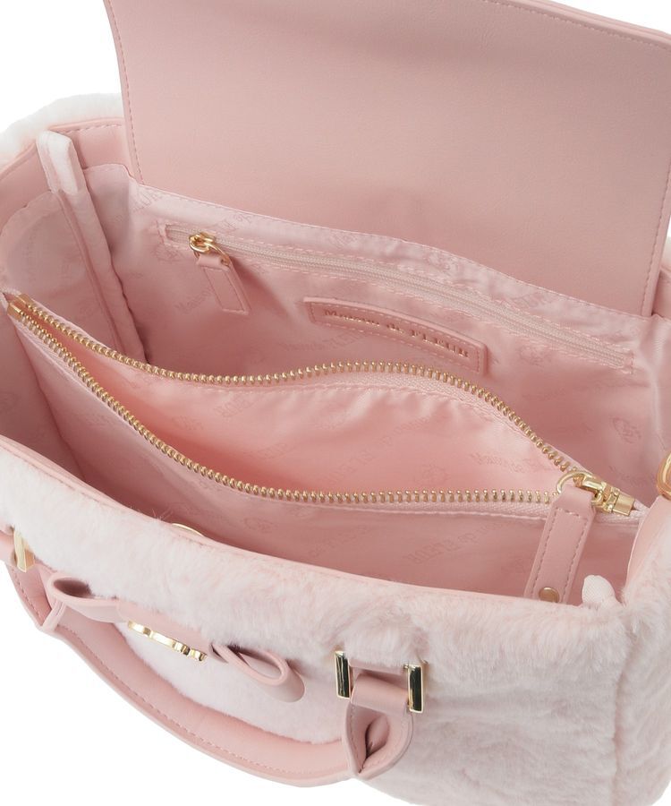 Maison de FLEUR「【限定カラーあり】フェイクファー中仕切りバッグ」|ハンドバッグ|
