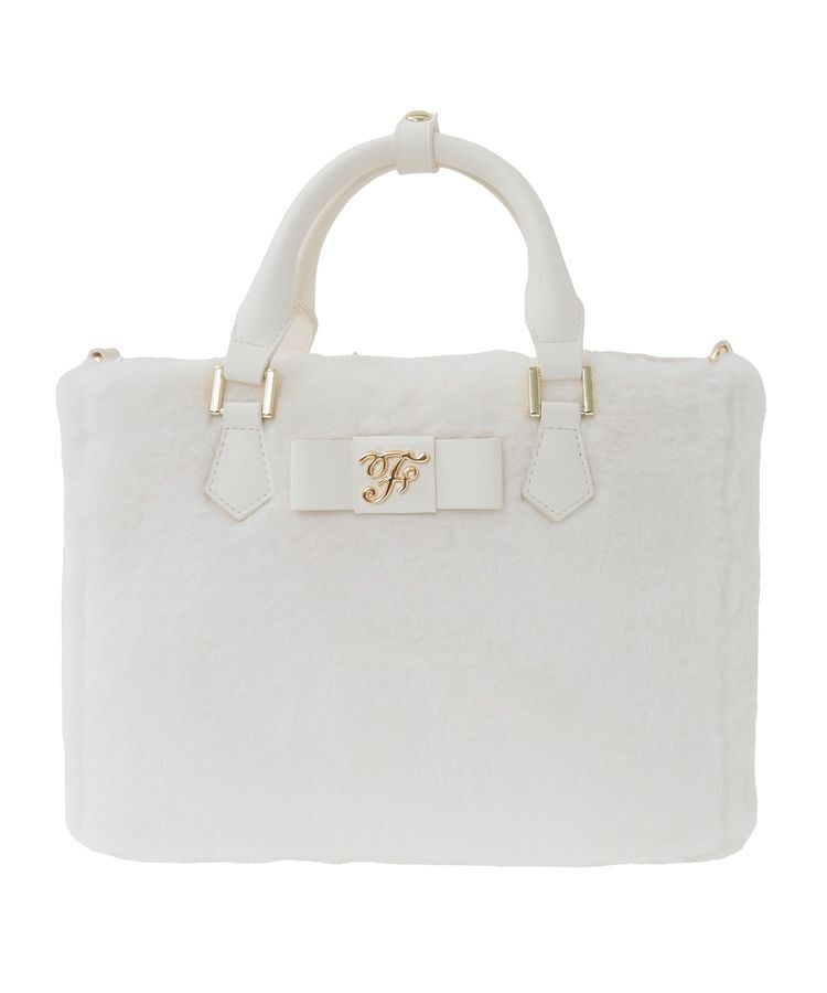 Maison de FLEUR「【限定カラーあり】フェイクファー中仕切りバッグ」|ハンドバッグ|