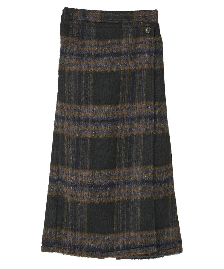 Green Parks「■WITH KURUMI NAKATA チェックラップスカート」|タイト|