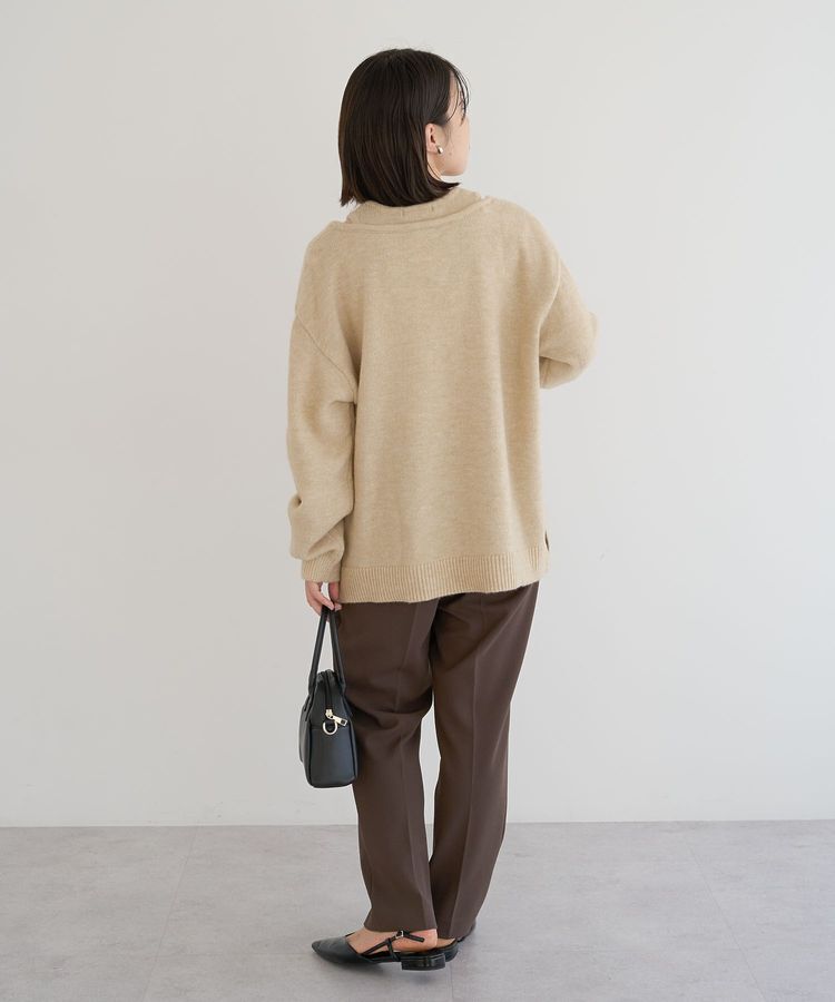 Green Parks「フェイクレイヤードVネックニットプルオーバー」|ニット・セーター|