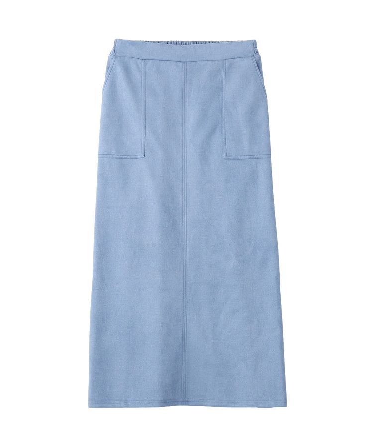 Green Parks「なめらかタッチスウェード調Iラインスカート」|タイト|