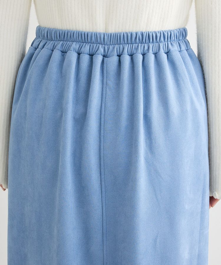 Green Parks「なめらかタッチスウェード調Iラインスカート」|タイト|