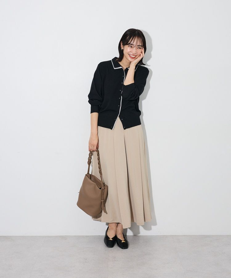 Green Parks「ここちニット衿付き配色プルオーバー」|ニット・セーター|