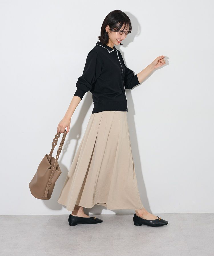 Green Parks「ここちニット衿付き配色プルオーバー」|ニット・セーター|