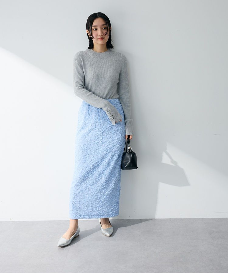 Green Parks「表面感ポコポコIラインスカート」|タイト|